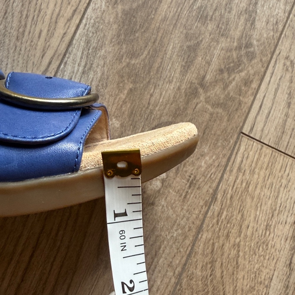 Dansko Blue Leather Buckle Slide Sandals - Picture 9 of 9